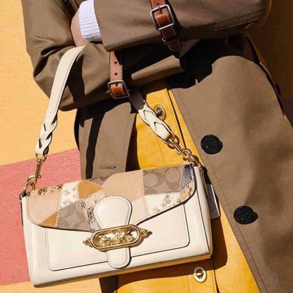 Coach Jade Messenger Bag With Patchwork & Crossbo… - image 1